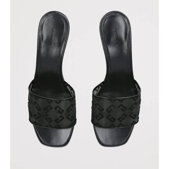 GIVENCHY Mesh G Cube 45 Logo Mules in Black 37.5 - Picture 2 of 4